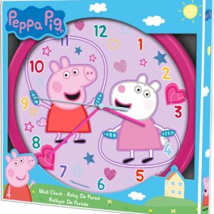 Horloge Murale Ronde Peppa Pig – Klok Kinder – 25 CM – Rose Horloge Murale Ronde Peppa Pig – Klok Kinder – 25 CM – Rose