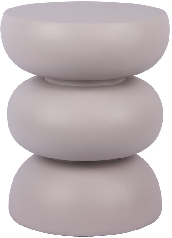 Leitmotiv Tabouret Curva - Gris chaud - 35.5x35.5x44cm