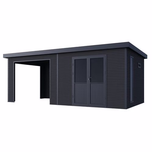 Abri de jardin ONYX composite avec auvent Abri de jardin ONYX composite avec auvent