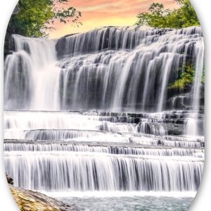 Mur Ovale – Décoration murale Plastique – Tableau Ovale – Cascade – Water – Pierres – Plantes – 80×120 cm – Forme miroir ovale sur plastique Mur Ovale – Décoration murale Plastique – Tableau Ovale – Cascade – Water – Pierres – Plantes – 80×120 cm – Forme miroir ovale sur plastique