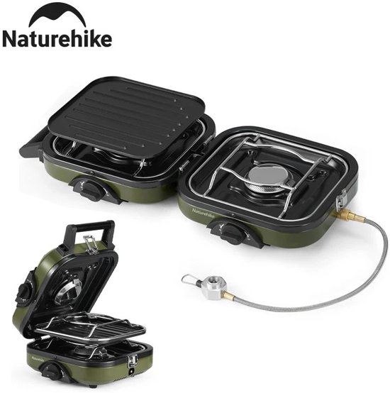 Four à gaz pliable à double foyer amélioré Naturehike Équipement de cuisson portable d'extérieur