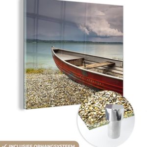 MuchoWow® Peinture sur Verre – Un canot de sauvetage à terre en Allemagne – 50×50 cm – Peintures sur Verre Acrylique – Photo sur Glas MuchoWow® Peinture sur Verre – Un canot de sauvetage à terre en Allemagne – 50×50 cm – Peintures sur Verre Acrylique – Photo sur Glas