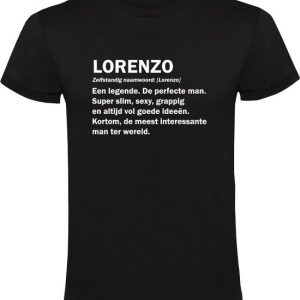 Lorenzo drôle T-shirt homme | anniversaire | cadeau | présent | chemise | Noir Lorenzo drôle T-shirt homme | anniversaire | cadeau | présent | chemise | Noir