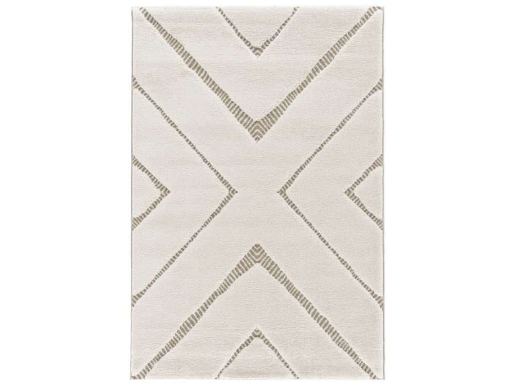 Tapis poils ras RACHIDA motif graphique – Image 3