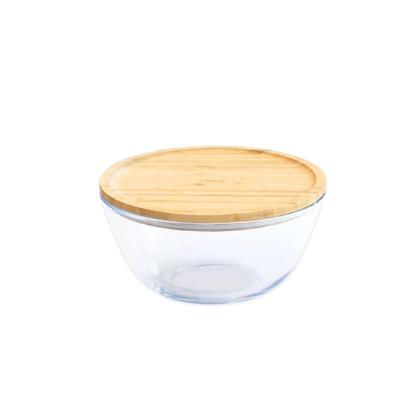 Bol à mixer rond couvercle bambou 1.6L Pebbly Bol à mixer rond couvercle bambou 1.6L Pebbly