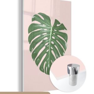 MuchoWow® Peinture sur verre 20×30 cm – Peinture sur verre acrylique – Plante – Vert – Rose – Nature – Feuille – Photo sur verre – Peintures MuchoWow® Peinture sur verre 20×30 cm – Peinture sur verre acrylique – Plante – Vert – Rose – Nature – Feuille – Photo sur verre – Peintures