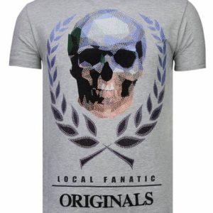 Local Fanatic Skull Originals – T-shirt strass – Grey Skull Originals – T-shirt strass – T-shirt homme bleu marine Taille S Local Fanatic Skull Originals – T-shirt strass – Grey Skull Originals – T-shirt strass – T-shirt homme bleu marine Taille S