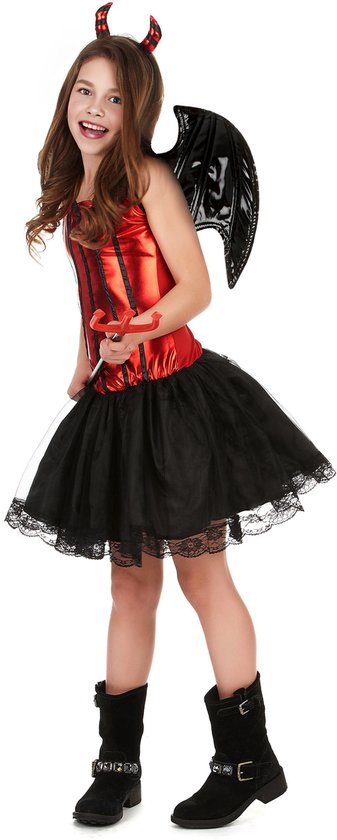 PALAMON - Déguisement diable fille - 140/152 (10-12 ans) - Déguisements enfants