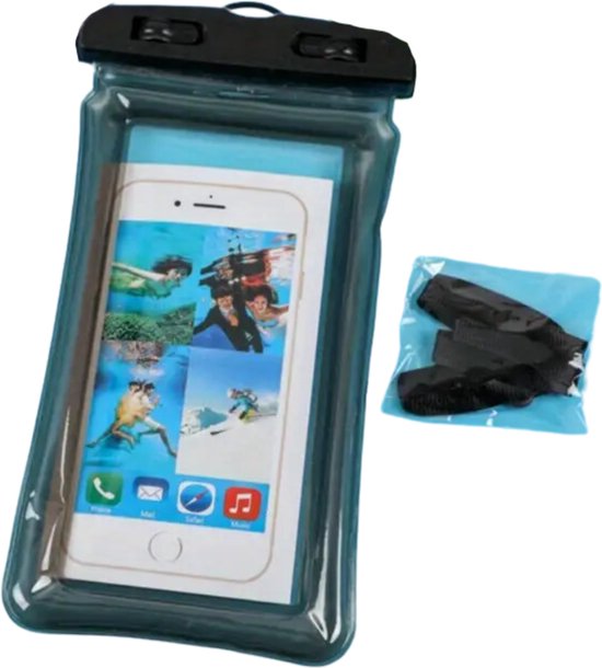 Nivard Housses de téléphone étanches - Pochette de téléphone étanche - Sac de rangement étanche Festival - Sac à documents - Résistant à l'eau - Zwart