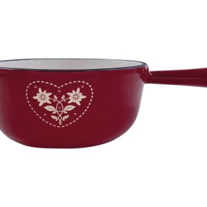 HEIDI Fonduecaquelon Coeur Folk ø 18 cm Gusseisen rot HEIDI Fonduecaquelon Coeur Folk ø 18 cm Gusseisen rot