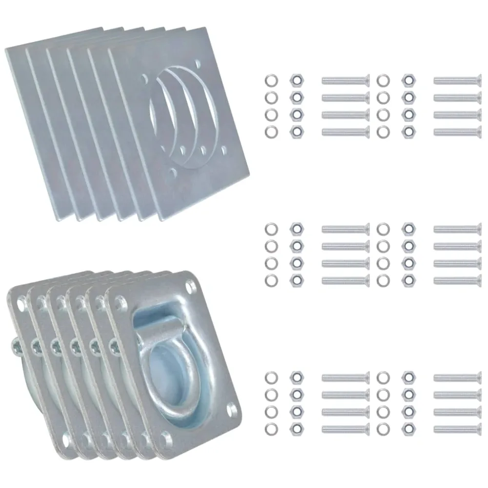 Lashing Rings for Trailer 6 pcs Galvanised Steel 2000 kg – Image 2