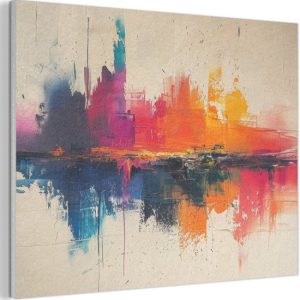 Panneau mural acoustique 70×50 cm – Peinture en Feutre Moderne – Peinture – Art – Coloré – Panneaux acoustiques – Décoration murale insonorisante – Isolation phonique salon – Décoration murale panneaux sonores
