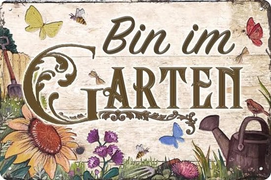 Panneau d'instruction résistant aux intempéries pour l'extérieur - Panneau de jardin en Aluminium Dibond 30 x 20 cm
