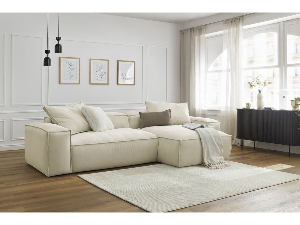 Canape d'angle reversible ultra moelleux BOHEME velours cotele – Image 2
