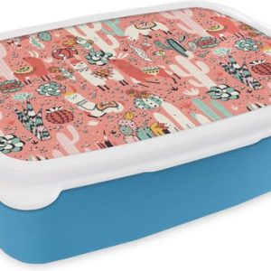 Lunch box Blauw – Lunch box – Boîte à pain – Motif – Jungle – Lama – 18x12x6 cm – Enfants – Garçon Lunch box Blauw – Lunch box – Boîte à pain – Motif – Jungle – Lama – 18x12x6 cm – Enfants – Garçon