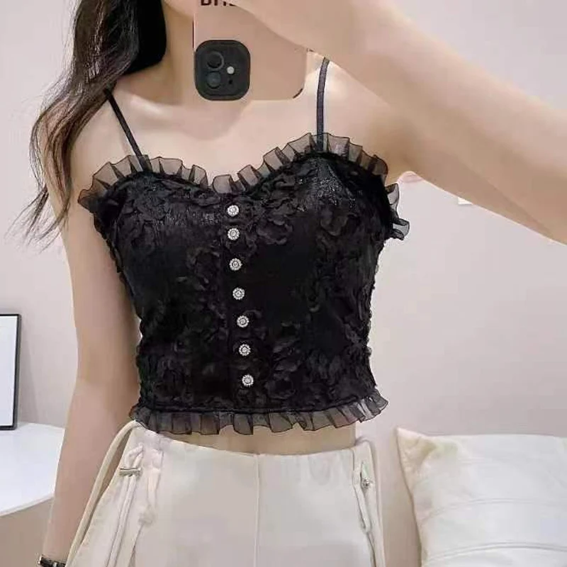 Camisole en Dentelle avec Gilet Interne – Image 3