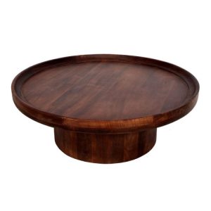 Table basse D.80 cm GABRIELLA bois massif d’acacia Table basse D.80 cm GABRIELLA bois massif d’acacia