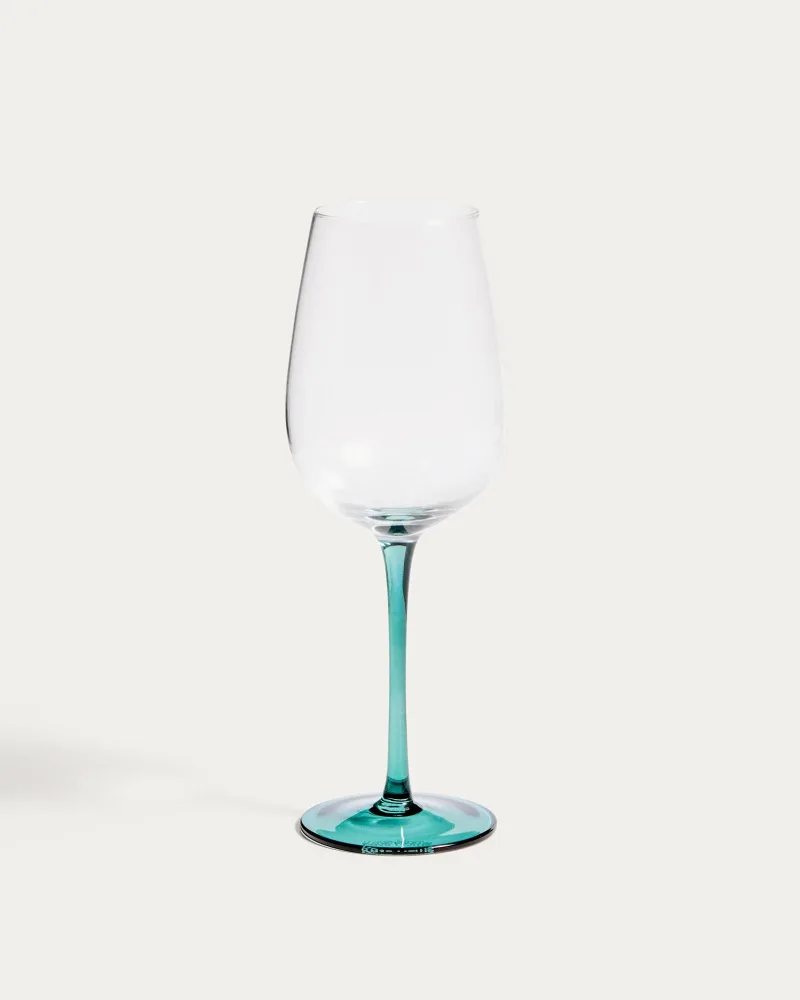 Weinglas Irides aus blau und klarem Glas, 43 cl