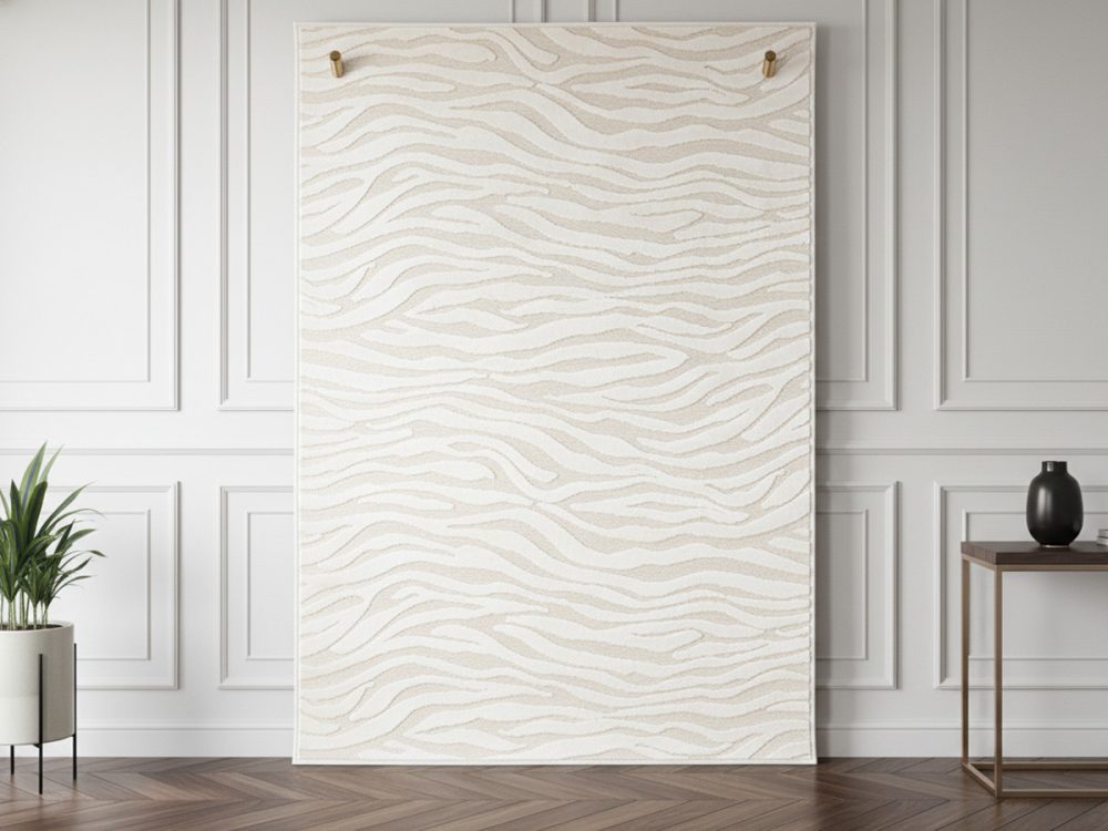 Tapis poils ras MARCEAU motif abstrait – Image 2