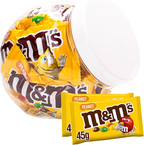 M&M's Peanut - 10 sachets - M&M's chocolat - chocolat aux cacahuètes - cadeau chocolat - 450g