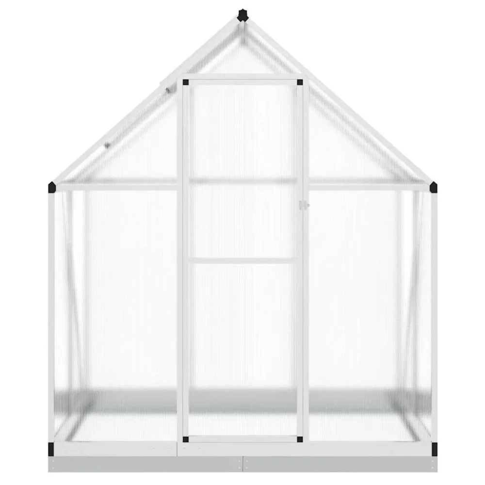 Greenhouse with Base Frame Silver 169x114x202 cm Aluminium – Image 3
