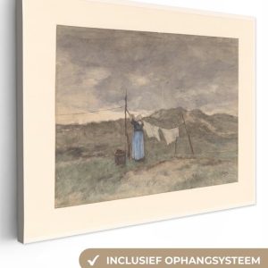 Femme près d’une corde à linge dans les dunes – Peinture d’Anton Mauve sur toile 80×60 cm – Tirage photo sur toile (Décoration murale salon / chambre) Femme près d’une corde à linge dans les dunes – Peinture d’Anton Mauve sur toile 80×60 cm – Tirage photo sur toile (Décoration murale salon / chambre)