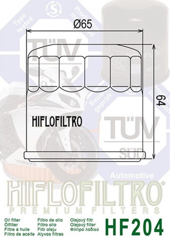 Filtre à huile Hiflofiltro pour Moto Honda 800 VFR XA CROSSRUNNER 2011 à 2017 Neuf