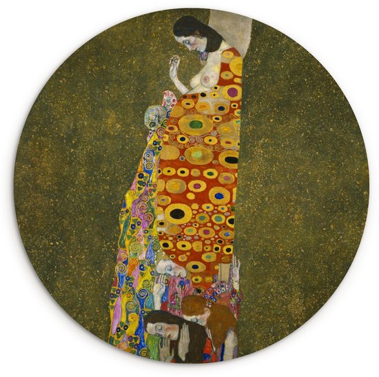Hoop II - Peinture de Gustav Klimt Assiette en plastique de cercle mural - ⌀ 30 cm - peinture ronde - impression photo sur cercle mural en plastique (forex) / cercle vivant / (décoration murale)