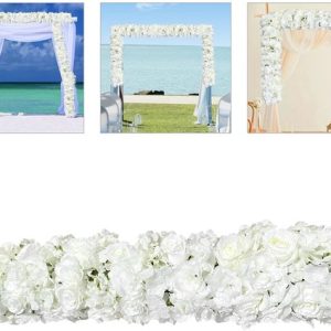 Guirlande de Fleurs Artificielles Décoratives Rangée de Fleurs Artificielles Blanches Mur de Roses 1m Guirlande Suspendue Fleurs Artificielles Pour Extérieur Intérieur Guirlande de Fleurs Artificielles Décoratives Rangée de Fleurs Artificielles Blanches Mur de Roses 1m Guirlande Suspendue Fleurs Artificielles Pour Extérieur Intérieur