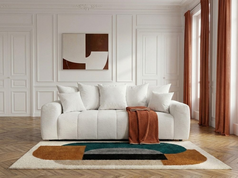 Canape 3 places convertible ROXELANE tissu chine – Image 3
