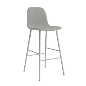 Form Barstuhl 75 cm gepolstert Grau Stahl Remix Form Barstuhl 75 cm gepolstert Grau Stahl Remix