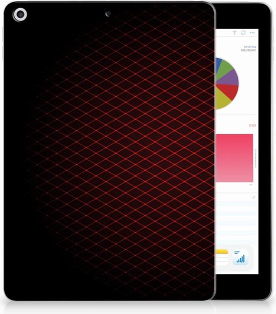 iPad 9.7 2018 | Étui pour tablette en Siliconen 2017 à carreaux rouge