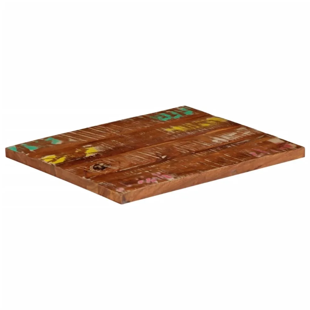 Table Top 60x50x3.8 cm Rectangular Solid Wood Reclaimed – Image 2