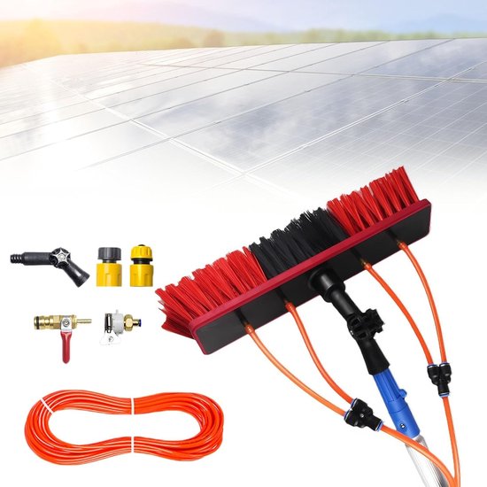 Nettoyeur télescopique – Lave-vitres hautes – Nettoyage de vitres extérieures – Brosse alimentée par l’eau – Jusqu’à 10 mètres Nettoyeur télescopique – Lave-vitres hautes – Nettoyage de vitres extérieures – Brosse alimentée par l’eau – Jusqu’à 10 mètres