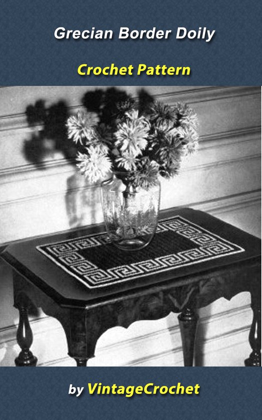 Grecian Border Doily Vintage Crochet PatternEbook