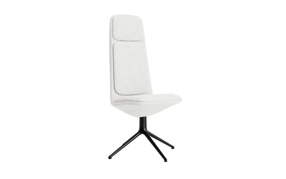 Off Chair Hoch mit Drehgestell 4B schwarze aluminium mit Kissen Hallingdal