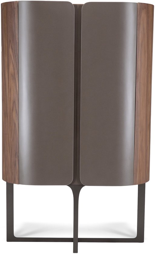 Icon Living - Armoire murale Sarah 010 - 100x50x160 Noyer Pied Bronze
