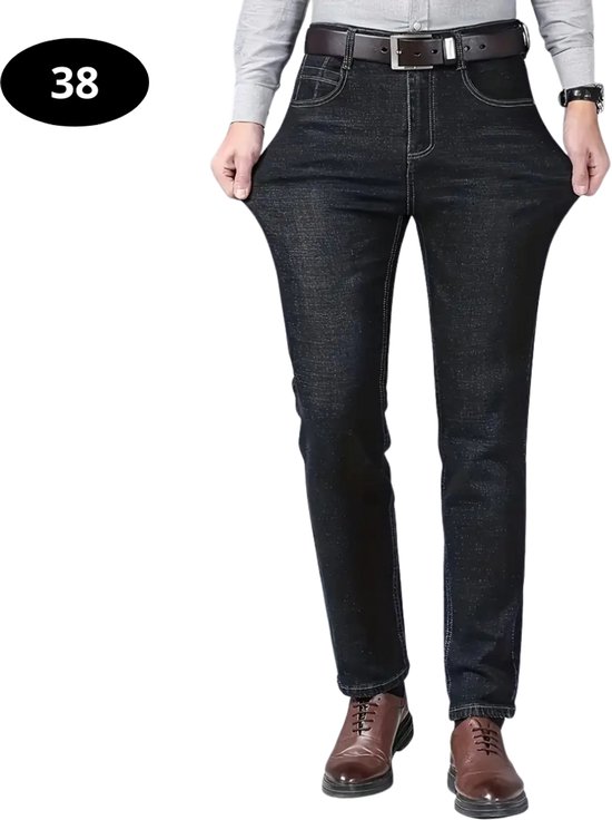 Pantalon long Bovista pour homme - Jeans - Pantalons - Jeans - Pantalons - Jeans - Pantalon - Stretch - Coupe droite - Denim - Zwart - Taille XL