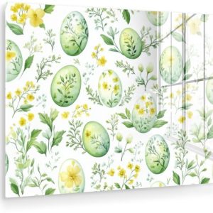 MuchoWow® Tableau sur verre 160×120 cm – Tableau sur verre acrylique – Motif – Vert – Œufs – Photo sur verre – Décoration murale salon – Décoration murale chambre – Peintures MuchoWow® Tableau sur verre 160×120 cm – Tableau sur verre acrylique – Motif – Vert – Œufs – Photo sur verre – Décoration murale salon – Décoration murale chambre – Peintures