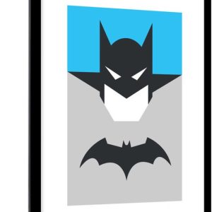 Illustration de Batman sur fond bleu 80×120 cm Illustration de Batman sur fond bleu 80×120 cm