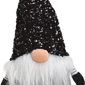 Noël – Décoration de Noël – Jours de Noël – Gnome / Wichtel avec chapeau noir brillant Noël – Décoration de Noël – Jours de Noël – Gnome / Wichtel avec chapeau noir brillant