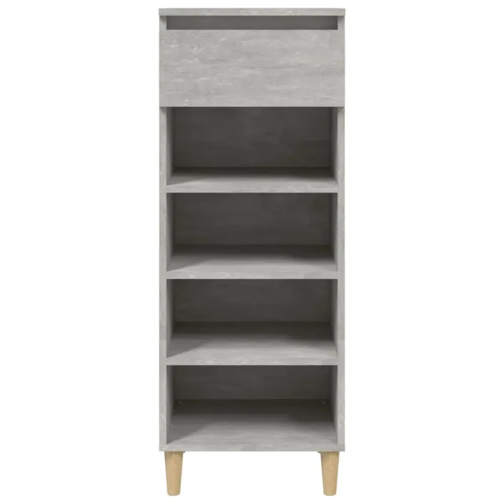 Shoe Cabinet Concrete Grey 40x36x105 cm Engineered Wood – Image 3