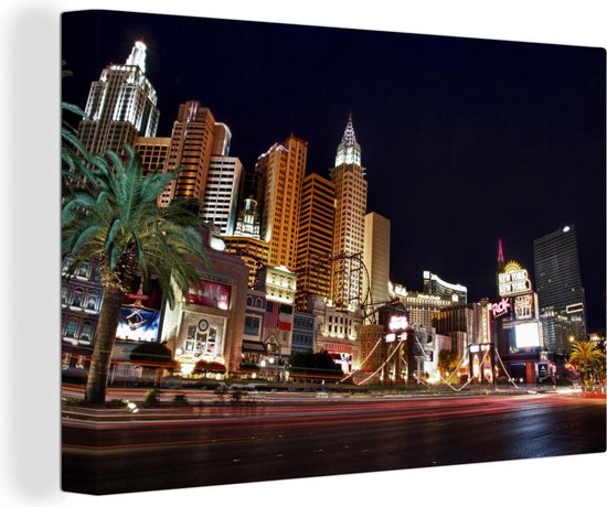 Las Vegas Strip toile 60x40 cm - impression photo sur toile peinture Décoration murale salon / chambre à coucher) / Villes Peintures Toile