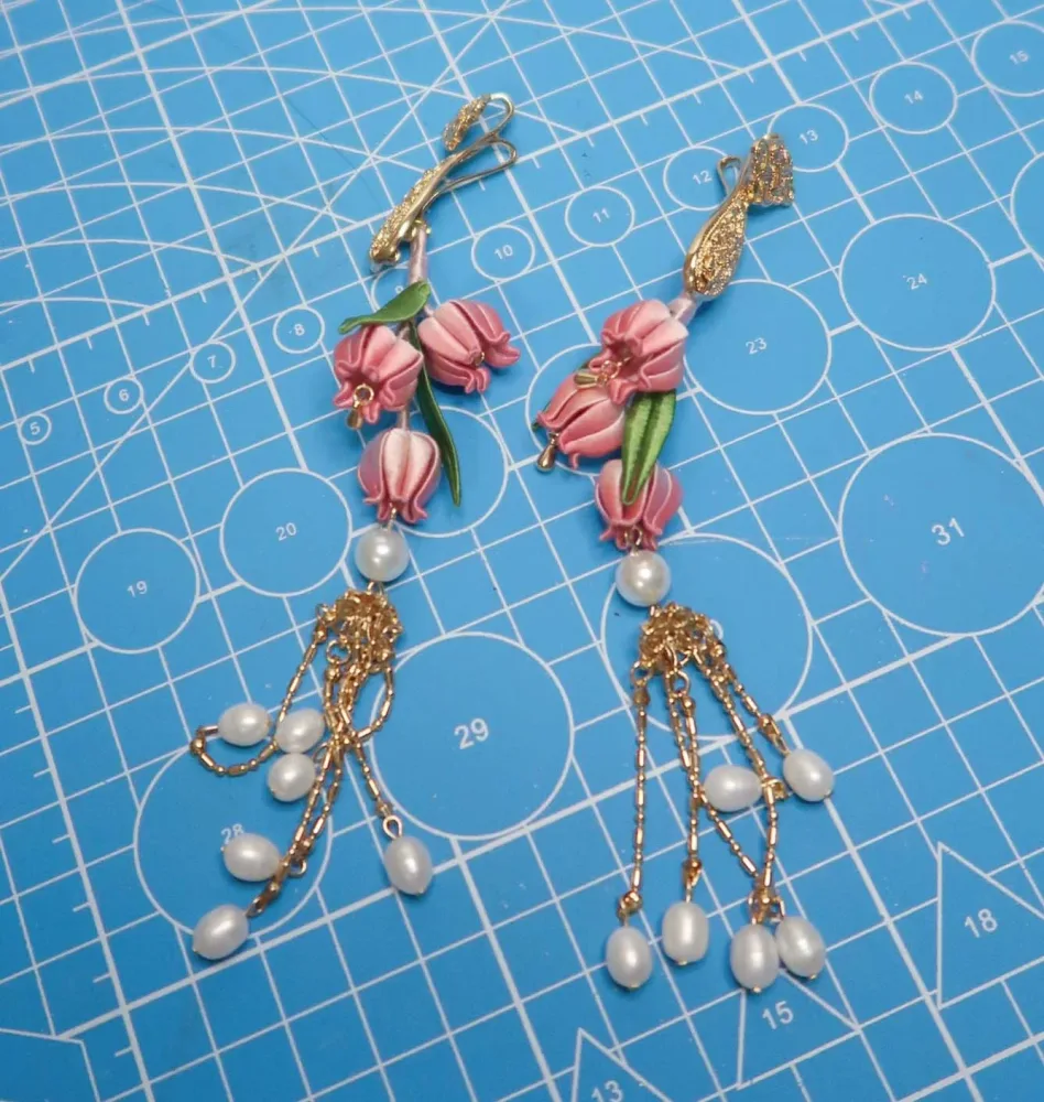 Lily Bespoke Charm-Pink Silk Bag Charm(Chanhua) – Image 2