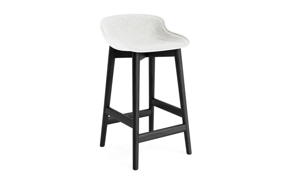Hyg Barhocker 65 cm Polster Schwartze Eiche Weiss/Hallingdal