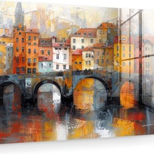 MuchoWow® Peinture sur verre 30×20 cm – Peinture acrylique sur verre – Canal – Maisons – Art – Photo sur verre – Décoration murale murale salon – Décoration murale chambre – Peintures MuchoWow® Peinture sur verre 30×20 cm – Peinture acrylique sur verre – Canal – Maisons – Art – Photo sur verre – Décoration murale murale salon – Décoration murale chambre – Peintures