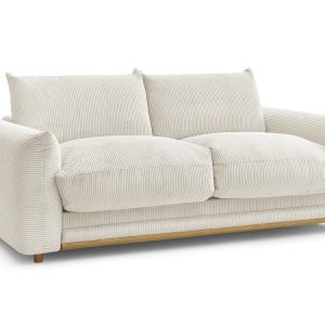 Canape droit convertible 3 places ERNEST tissu velours cotele Canape droit convertible 3 places ERNEST tissu velours cotele