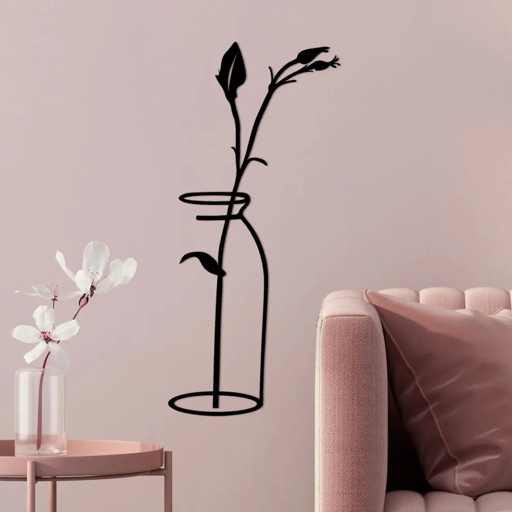 Flower In The Wanddeko - Schwarz – Image 3