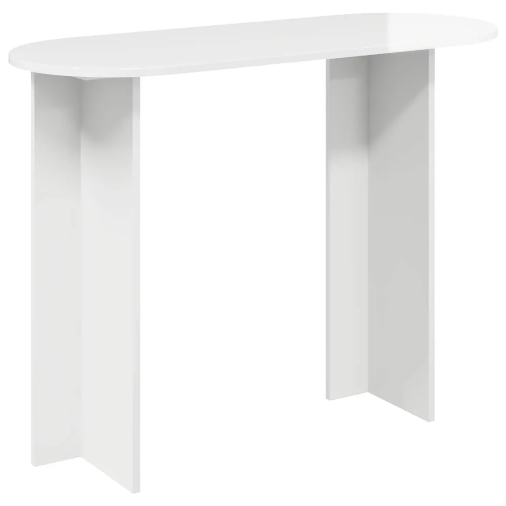 Console Table with Storage High Gloss White 100 x 39.5 x 75 cm – Image 2