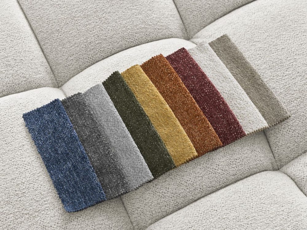 Canape d'angle L convertible coffre EVEREST tissu chine – Image 3